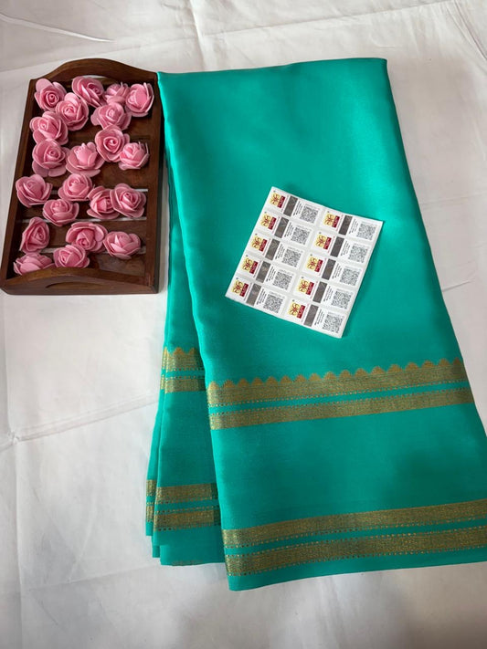 Mysore silk sarees self pattern