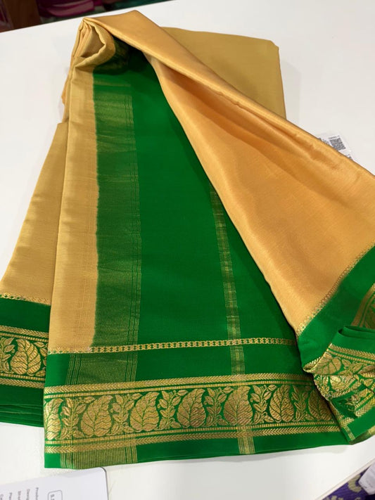 ❤️Traditional border in gold lace Zari Mysore silk sarees  ❤️