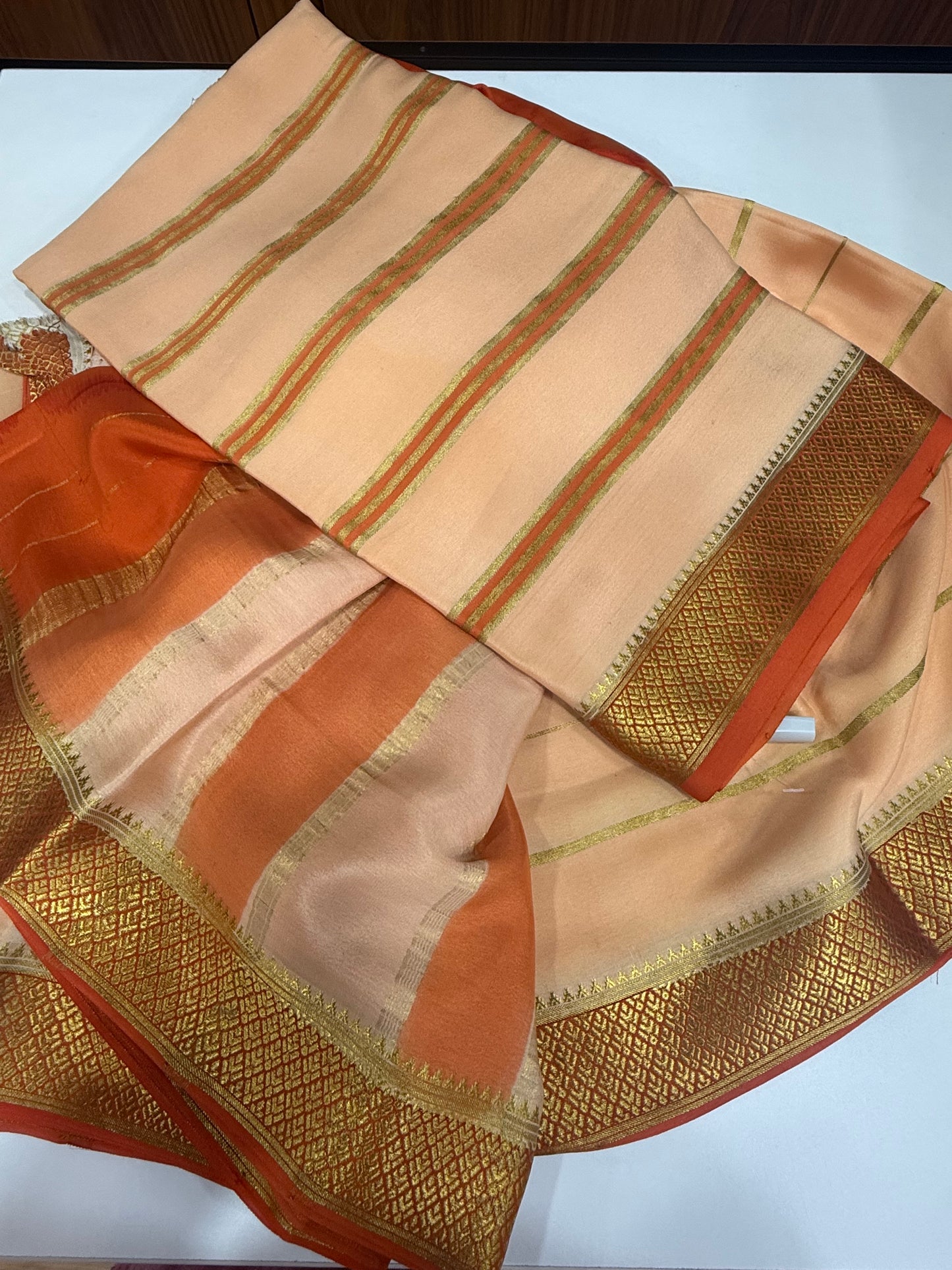 2D Shibori Pattern Mysore silk