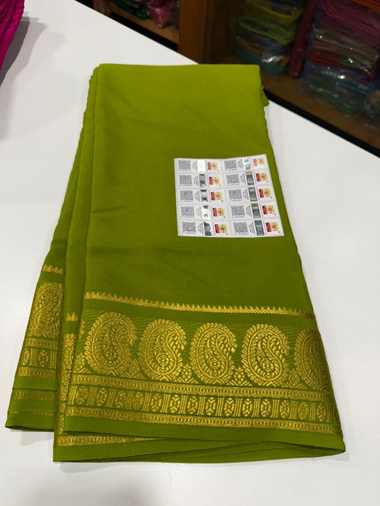 Mysore silk saree Mango border