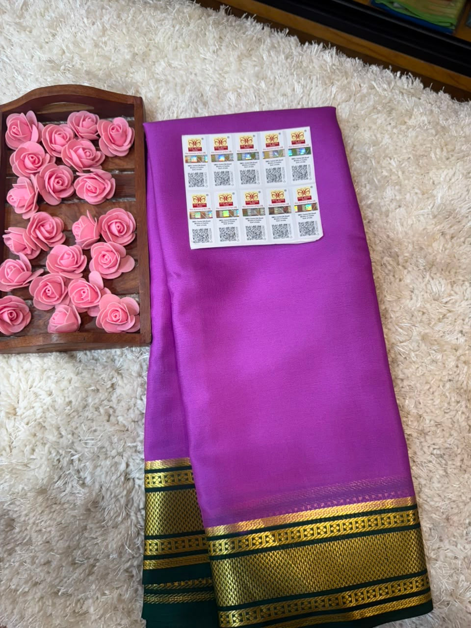 Mysore silk sarees light weight pattern