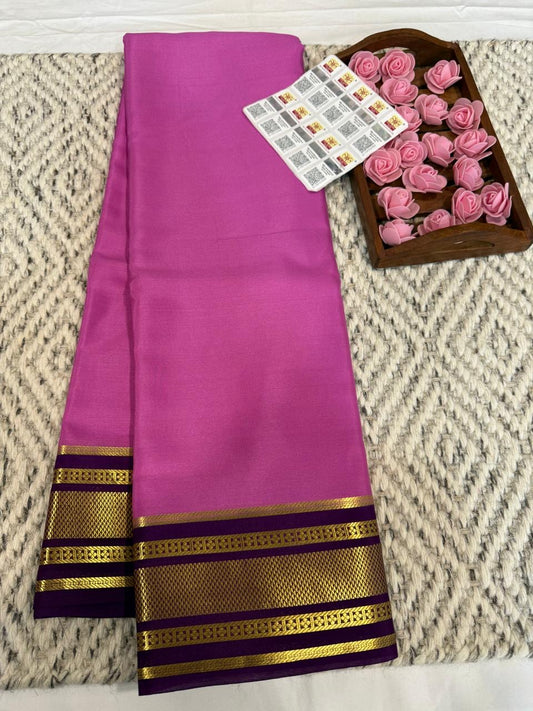 Mysore silk sarees light weight pattern