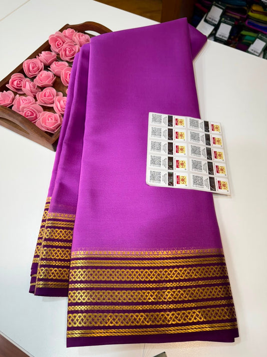 Mysore silk sarees light weight pattern
