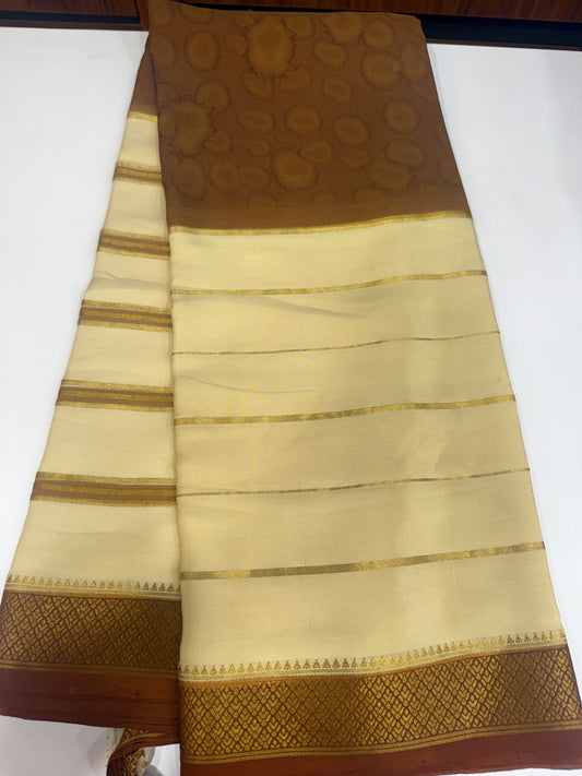 2D Shibori Pattern Mysore silk sarees