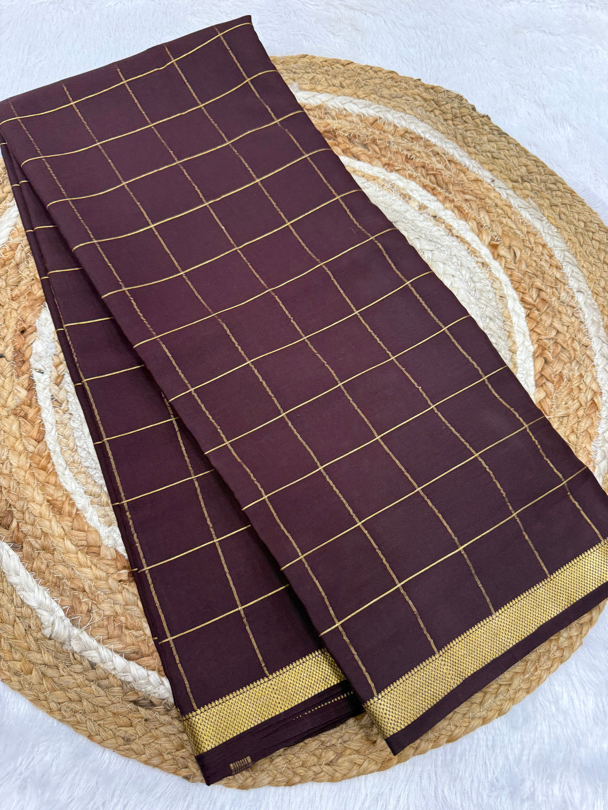 Mysore silk self checks