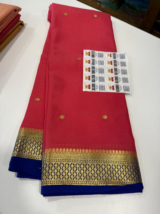 Mysore silk saree light weight pattern