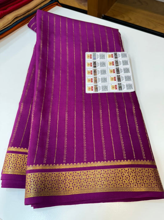 Mysore silk sarees self pattern