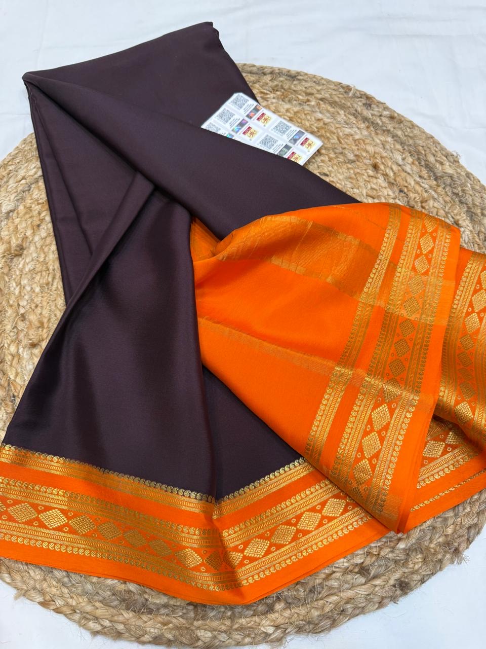 Mysore silk sarees contrast pattern