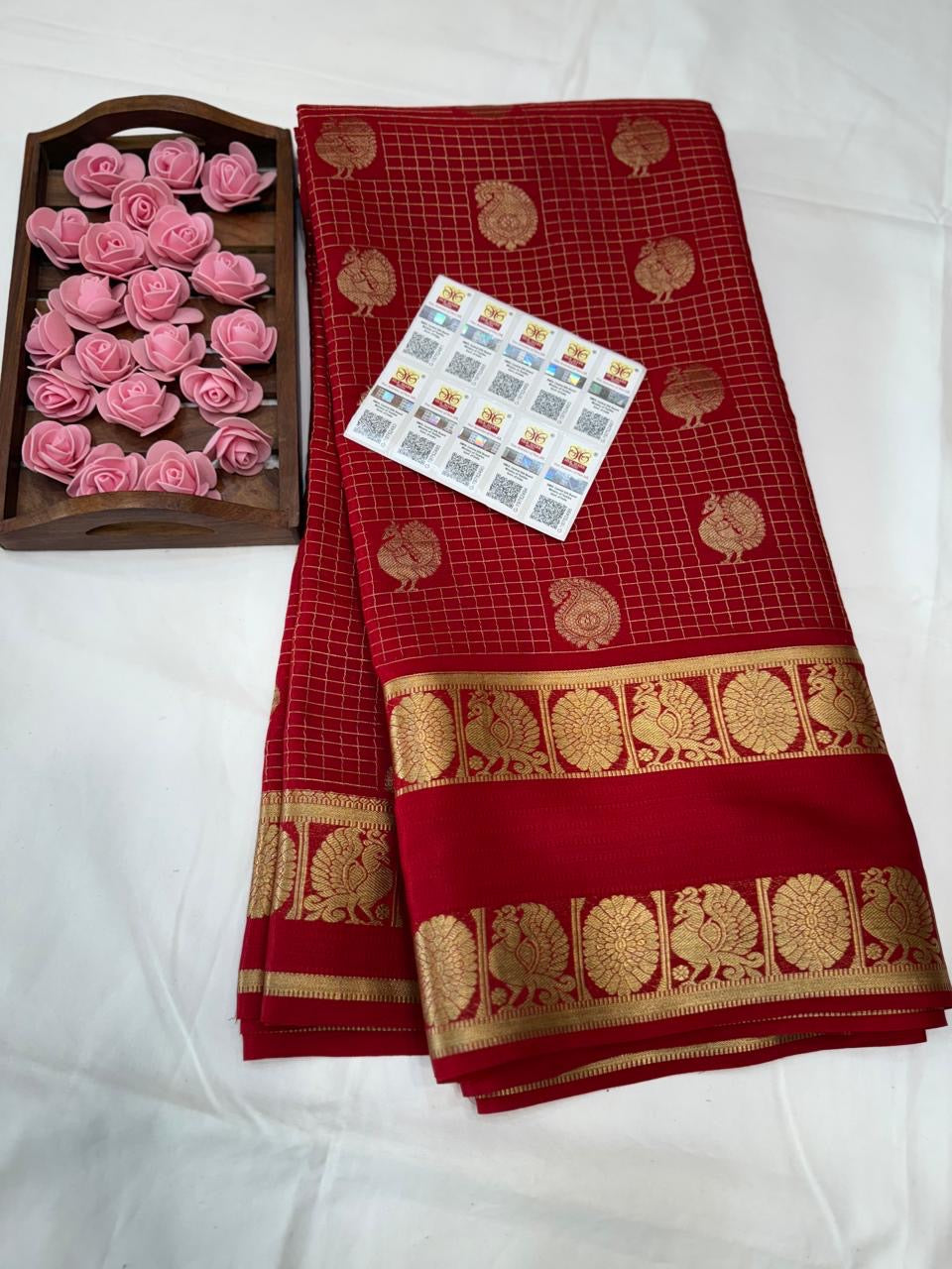 Mysore silk sarees self pattern
