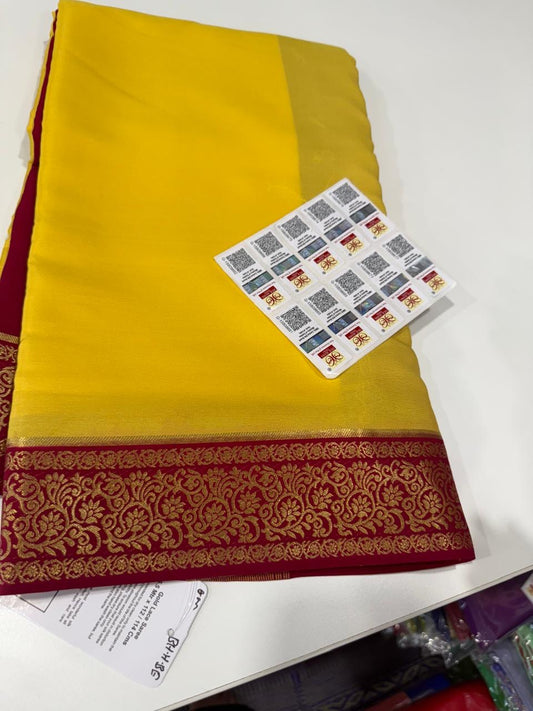 ❤️Traditional border in gold lace Zari Mysore silk sarees  ❤️