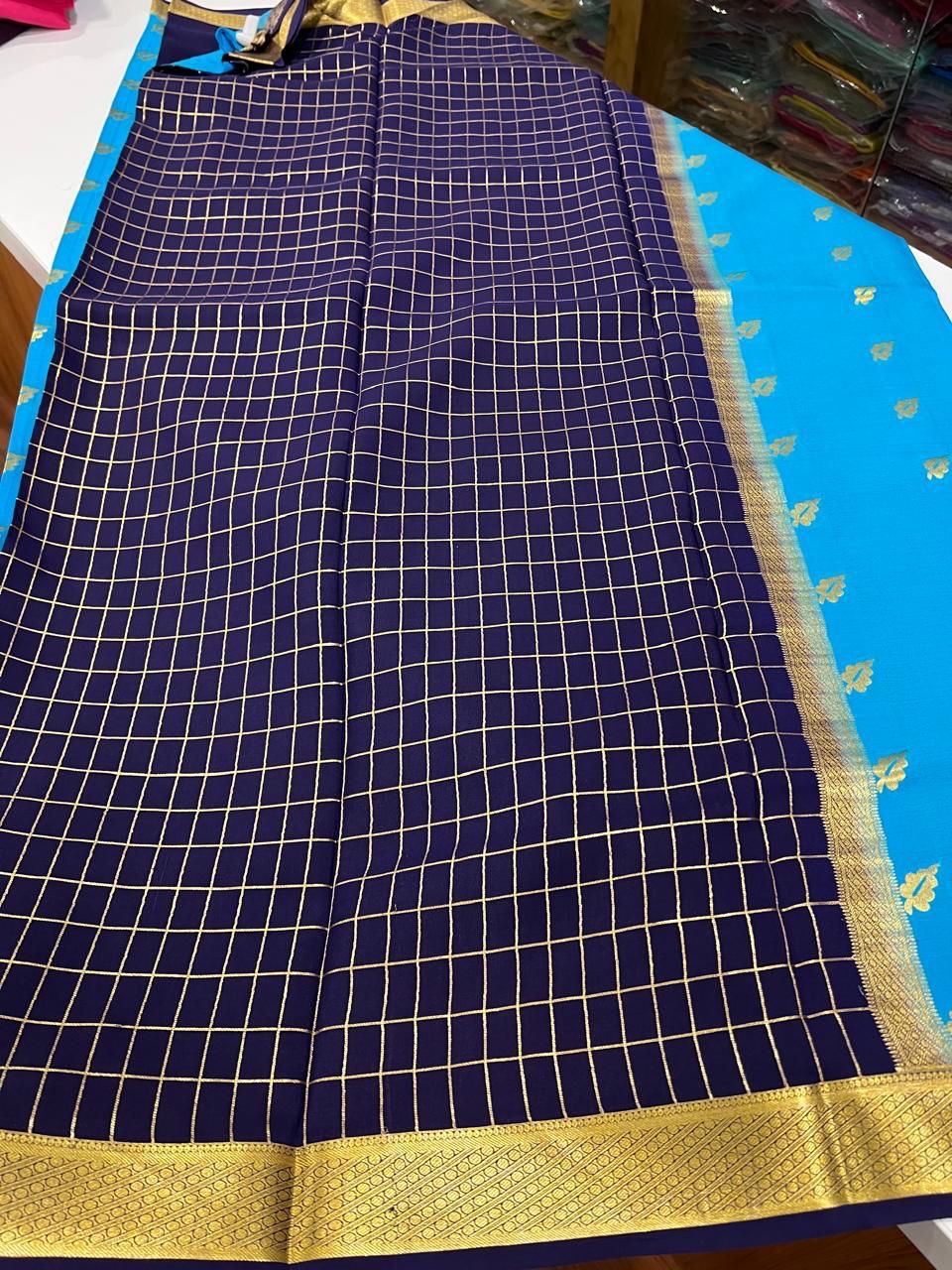 Exclusive pattern mysore silk sarees with elegant color