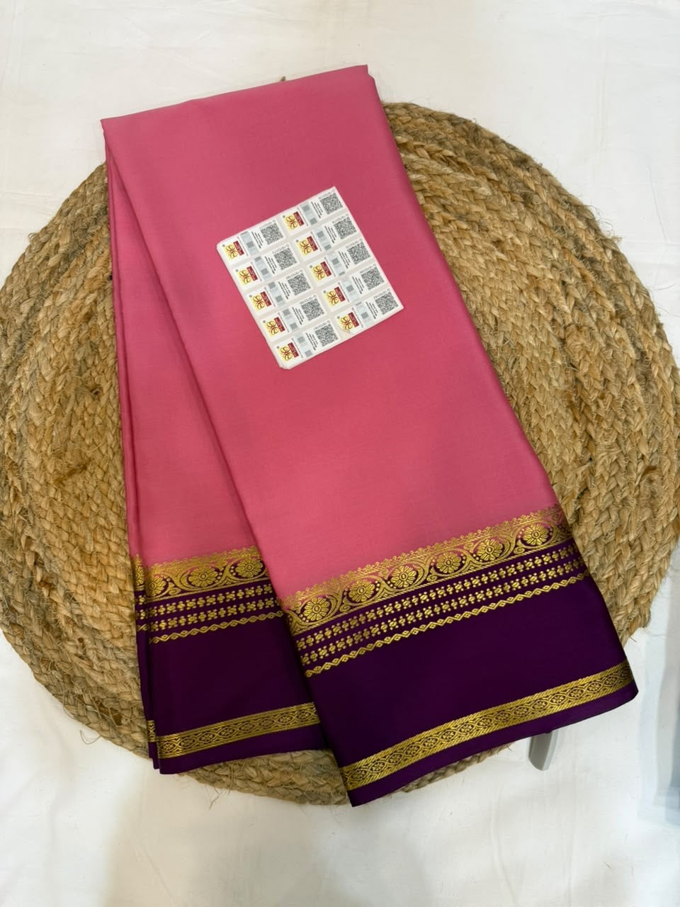 Mysore silk sarees contrast pattern
