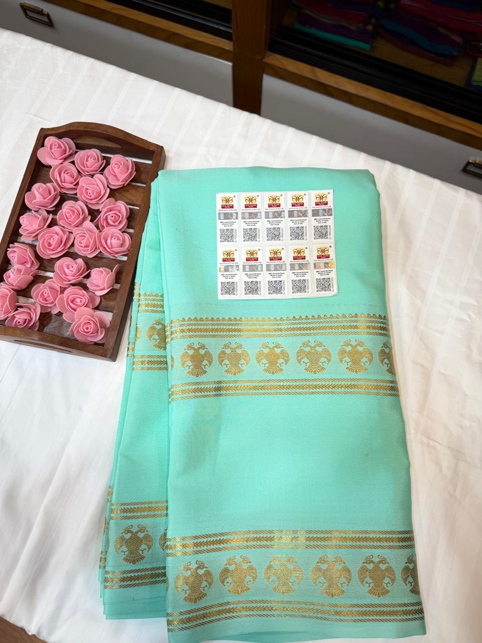 Mysore silk sarees self pattern