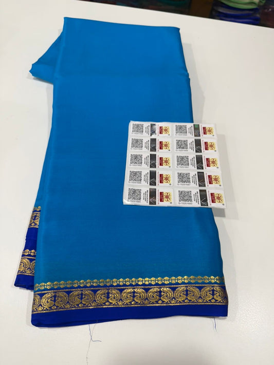 Mysore silk sarees contrast pattern