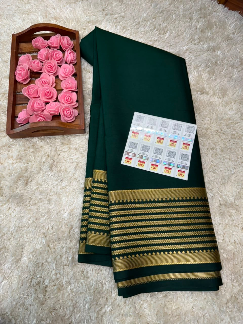 Mysore silk sarees light weight pattern