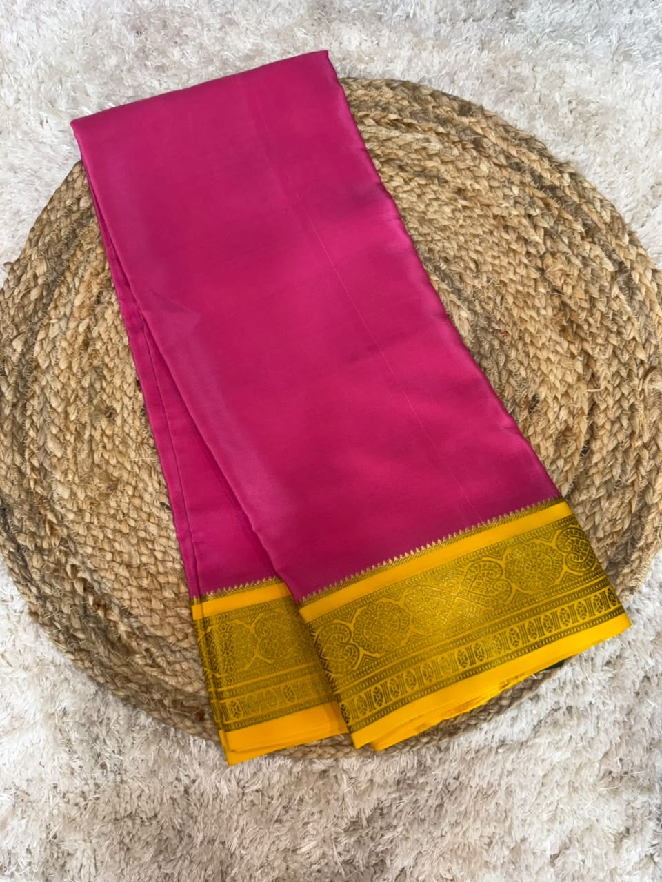 Mysore silk sarees contrast pattern