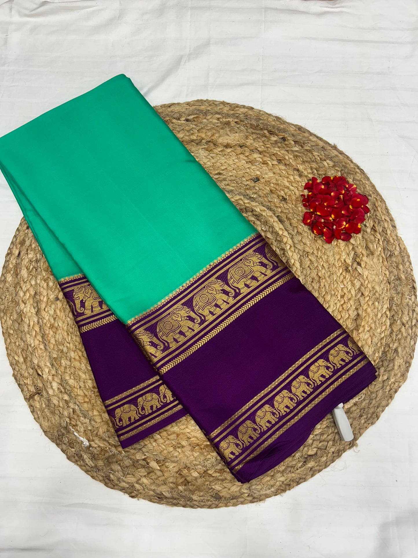 Mysore silk contrast
