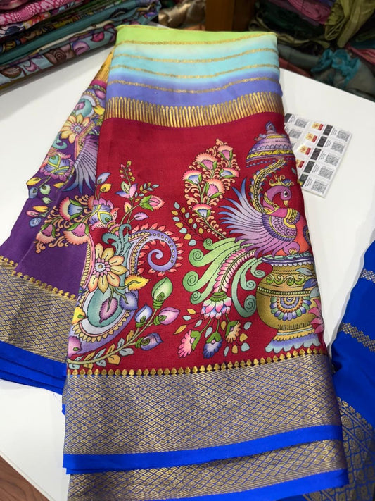 😍Digital print mysore silk sarees 😍