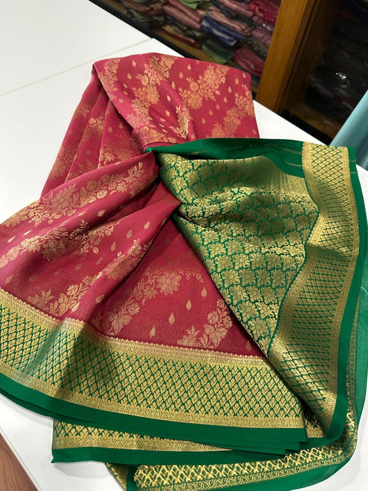 Brocade Mysore silk saree