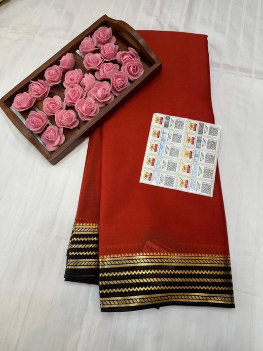 Mysore silk sarees light weight pattern