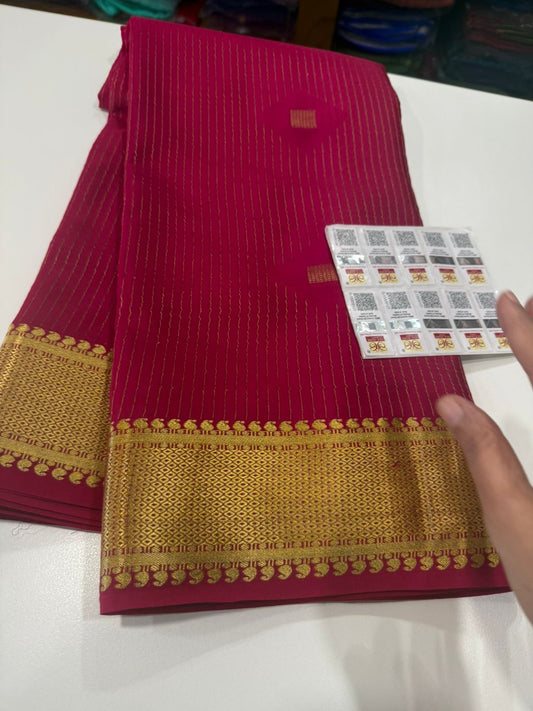 Excluive pattern mysore silk sarees with elegant color combinations