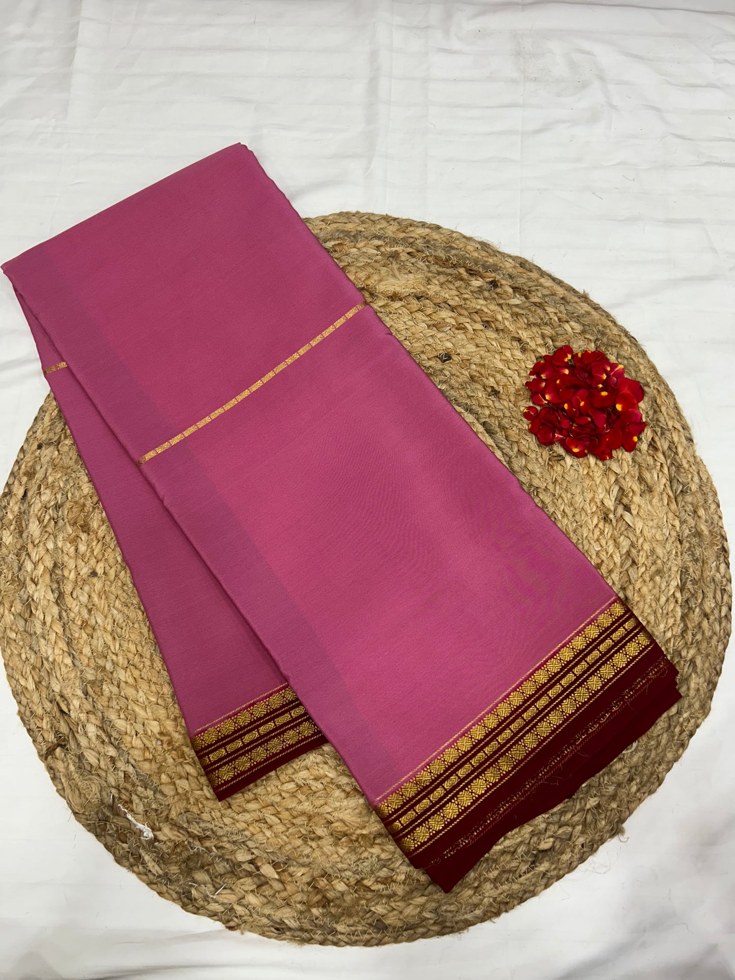 Mysore silk gold lace