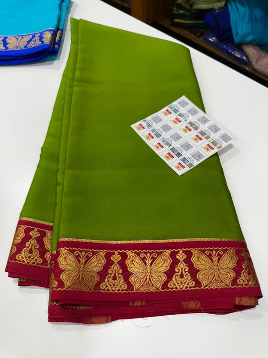 Contrast border Mysore Silks Saress