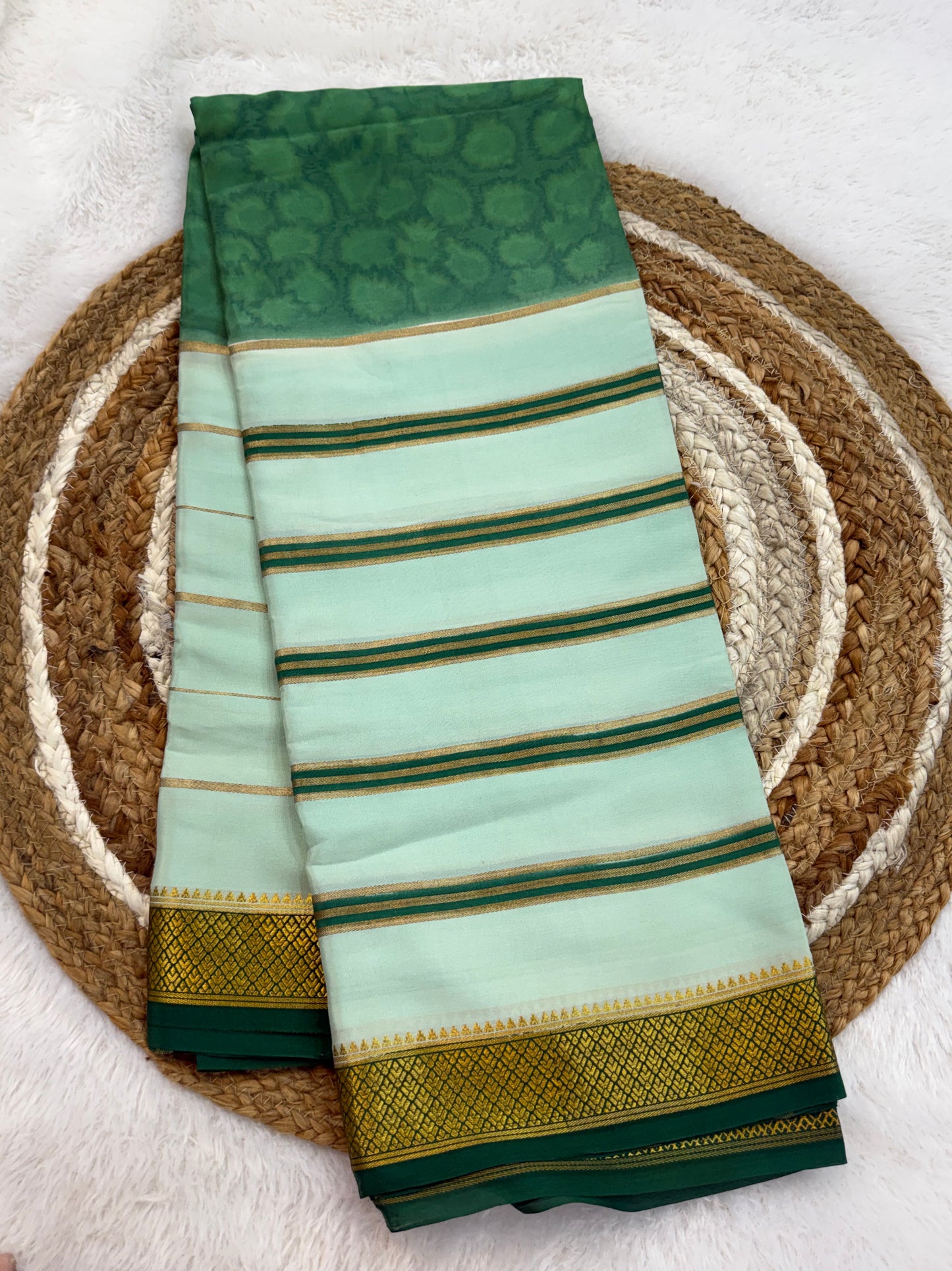 Printed Mysore silk saree