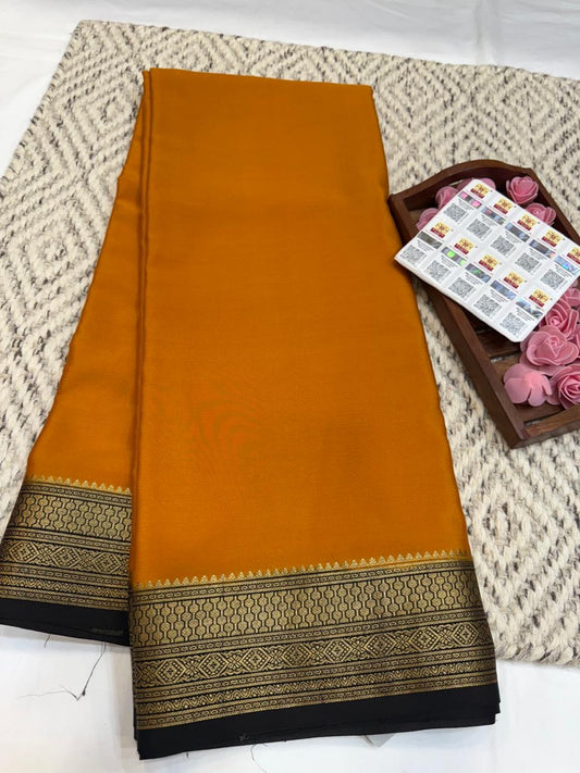 Mysore silk sarees contrast pattern