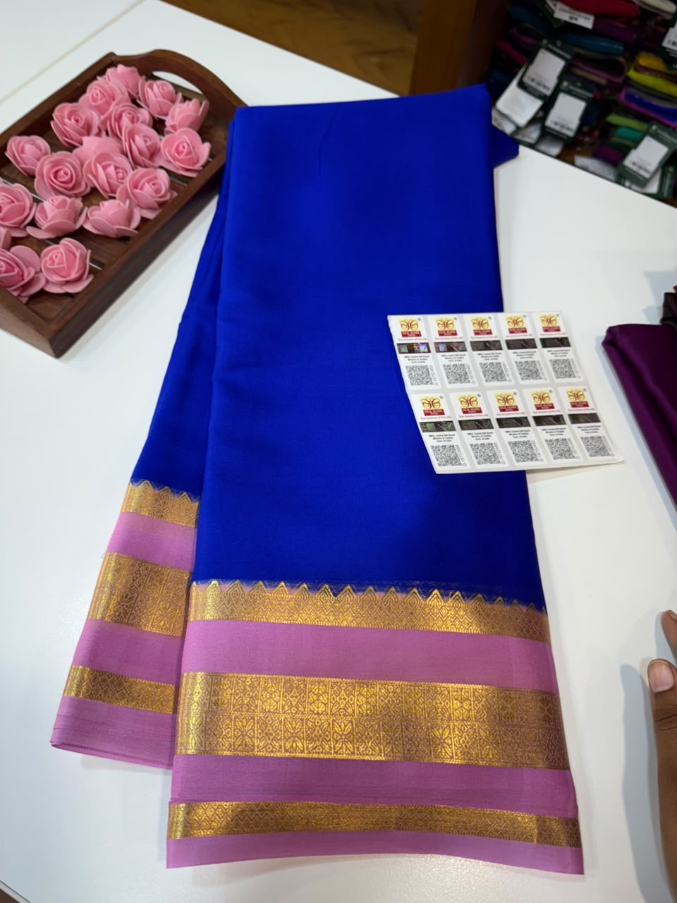 Mysore silk sarees light weight pattern