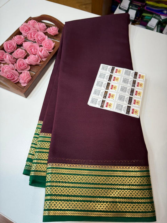 Mysore silk sarees light weight pattern