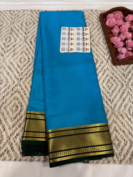 Mysore silk sarees light weight pattern