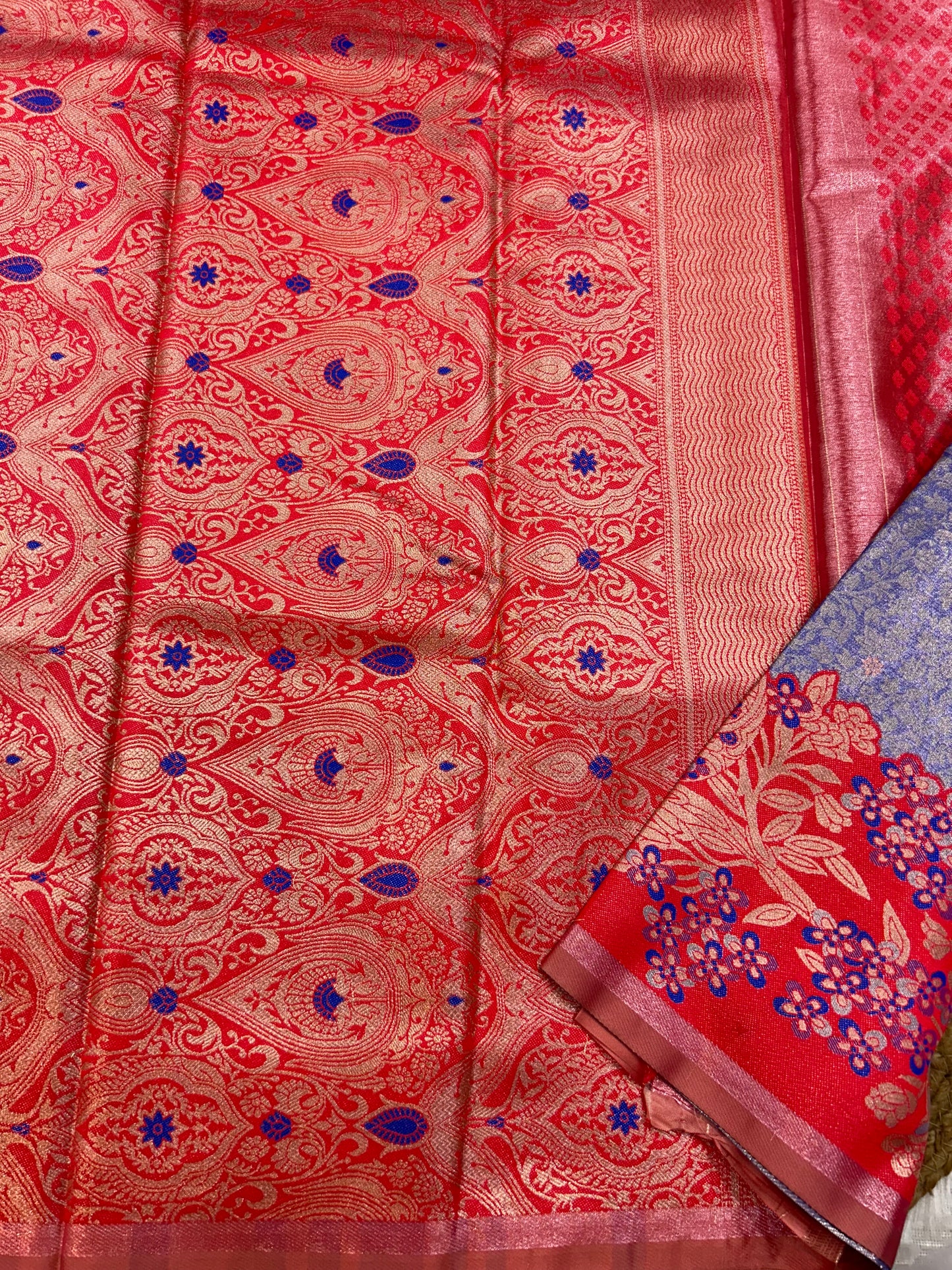 Semi silk floral Jacquard Saree