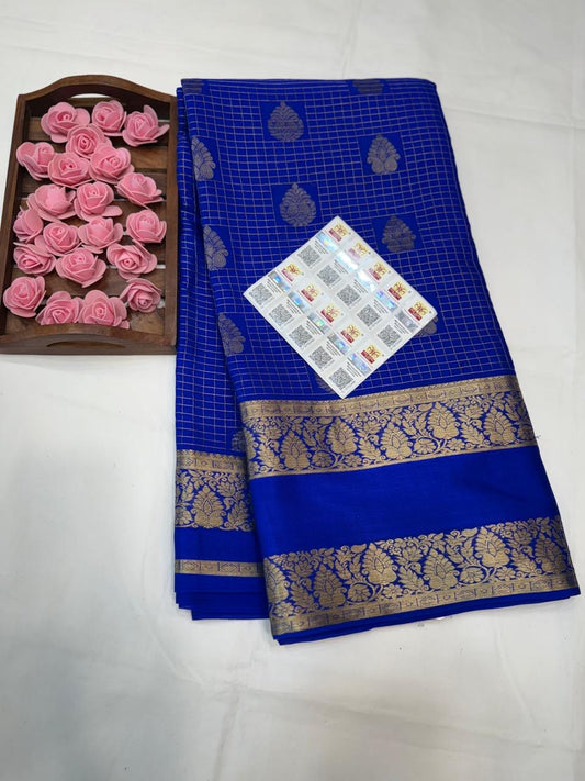 Mysore silk sarees self pattern