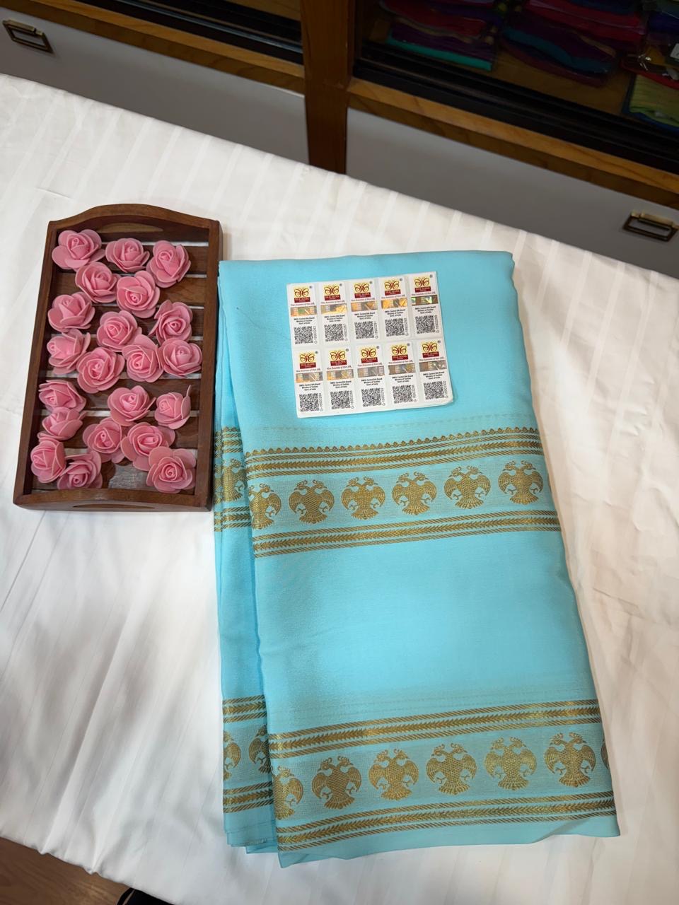 Mysore silk sarees self pattern