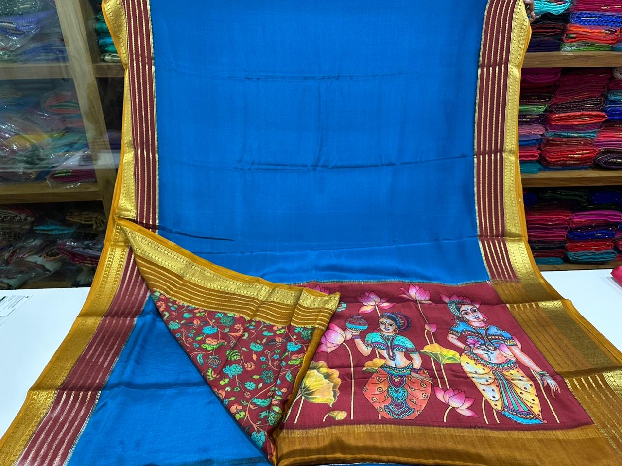 😍Digital print mysore silk sarees 😍