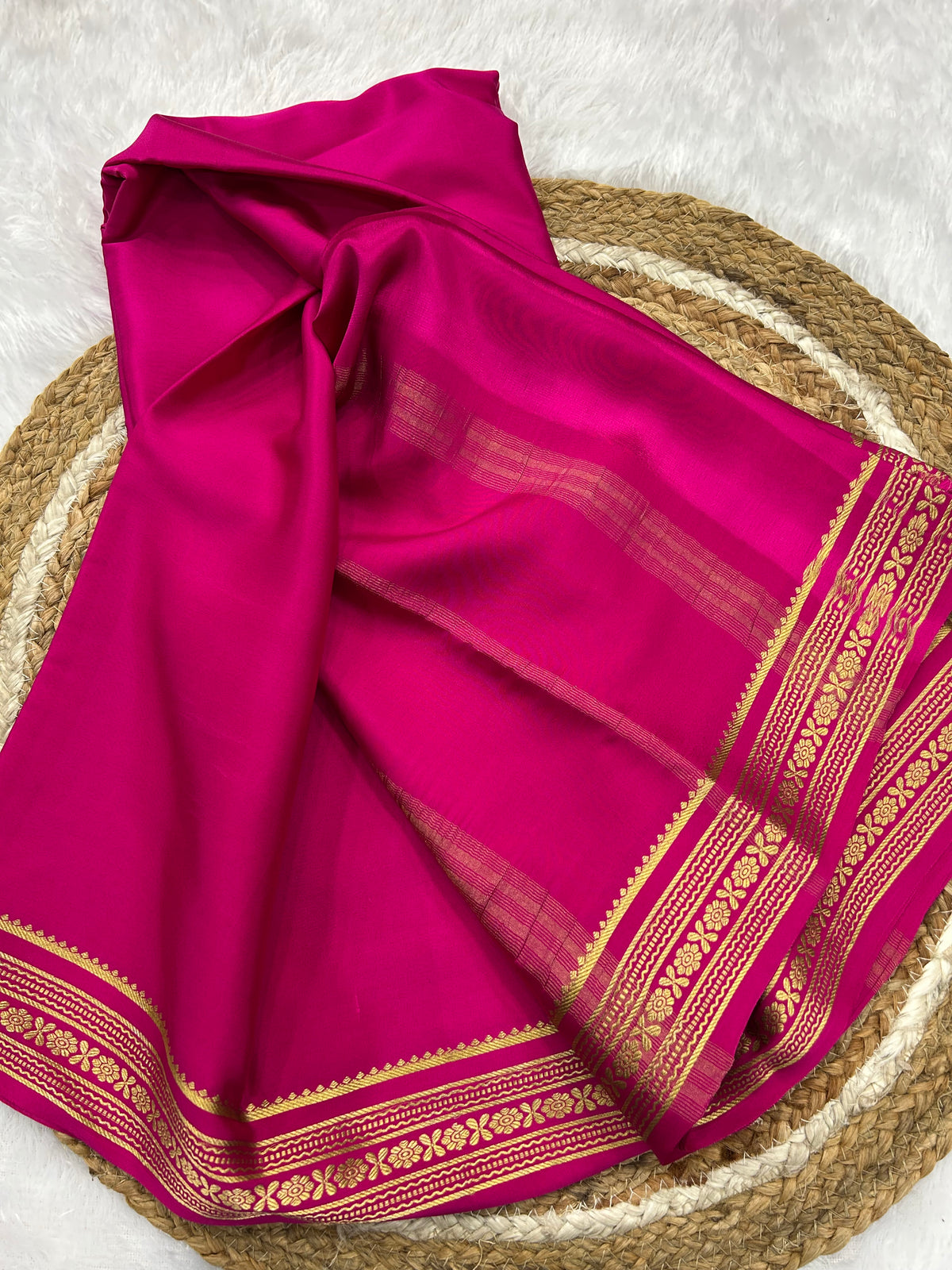 Mysore silk floral border