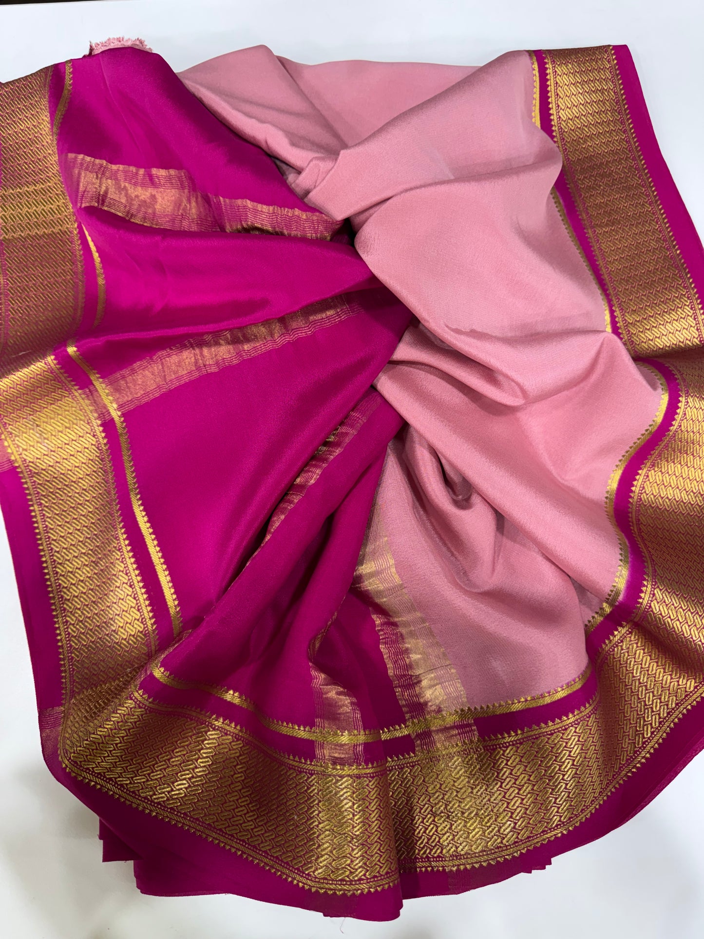 Contrast Mysore silk