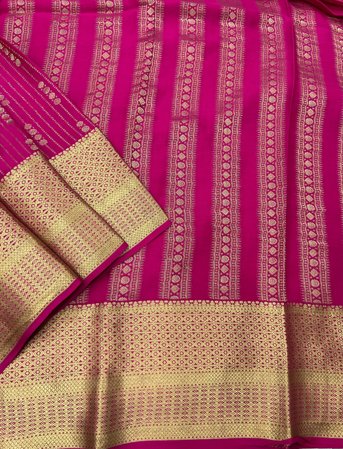 Mysore silk floral butta