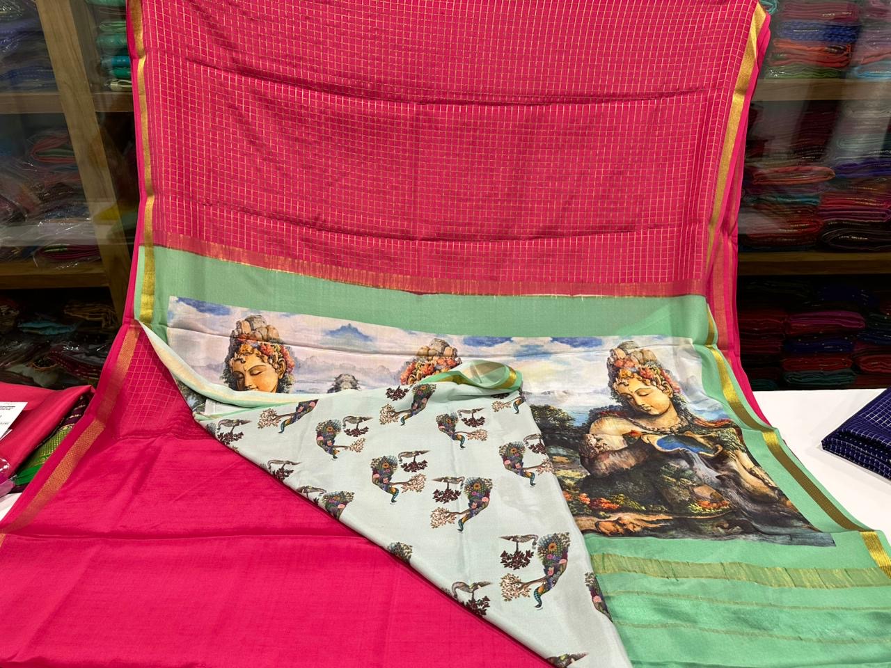 😍Digital print mysore silk sarees 😍