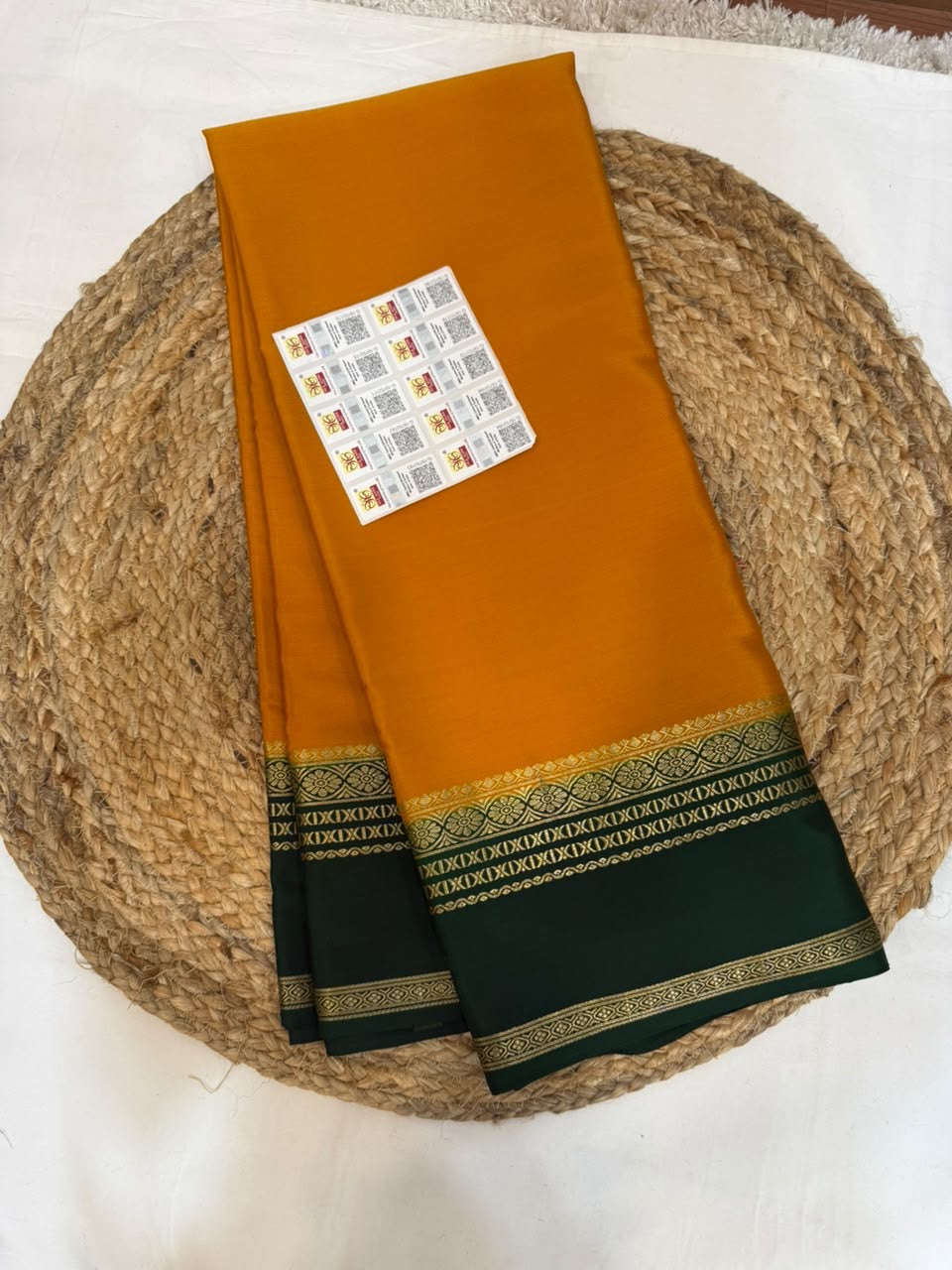 Mysore silk sarees contrast pattern