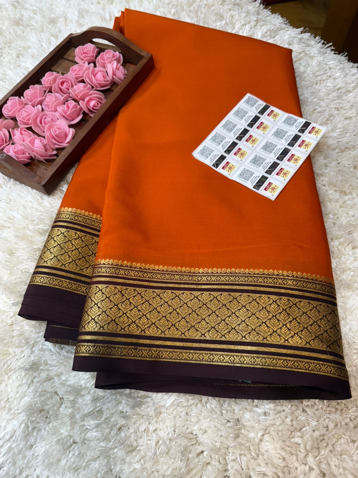 Mysore silk sarees contrast pattern