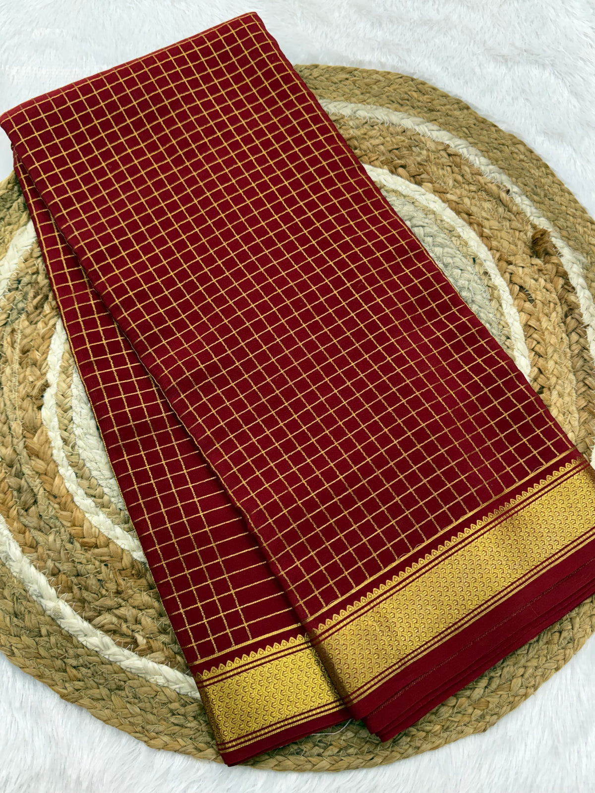Checks Mysore silk