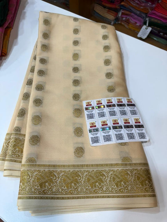 Mysore silk sarees Butta pattern