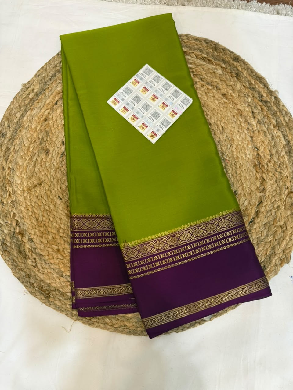 Mysore silk sarees contrast pattern