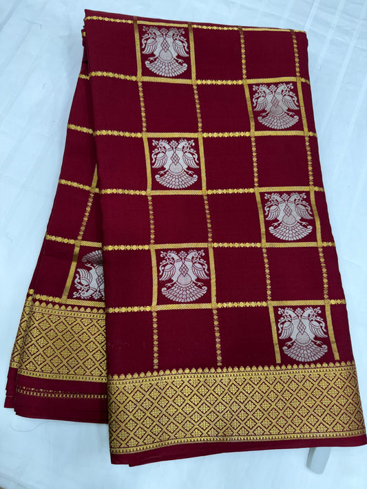 Gandaberunda checks motif