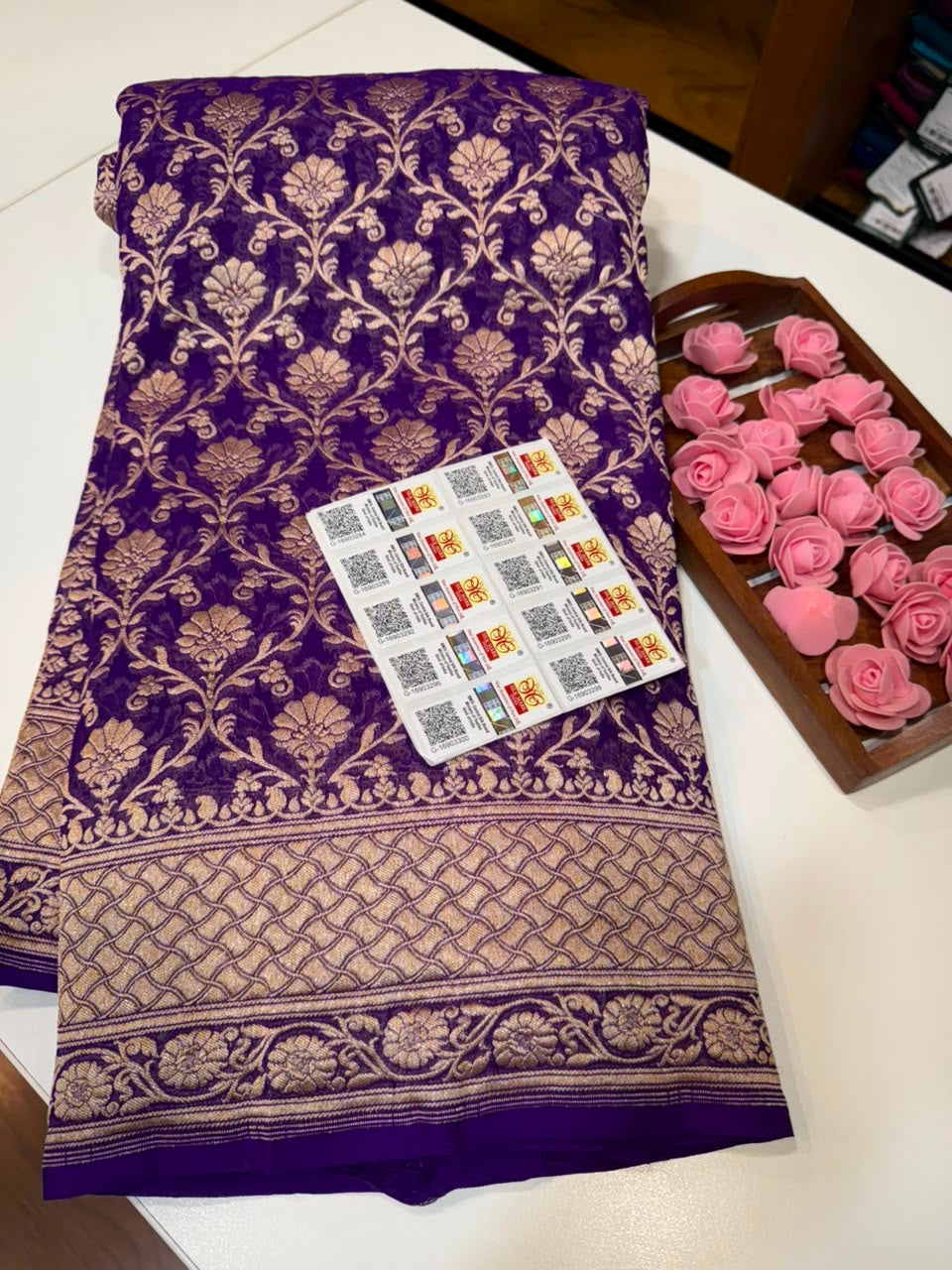 Khaddi Georgette sarees