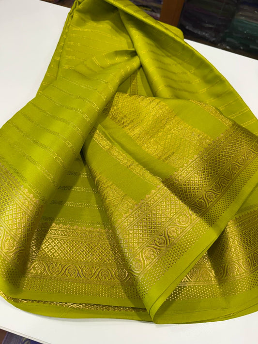 😍All over saree zari consumption with beautiful color combination 😍