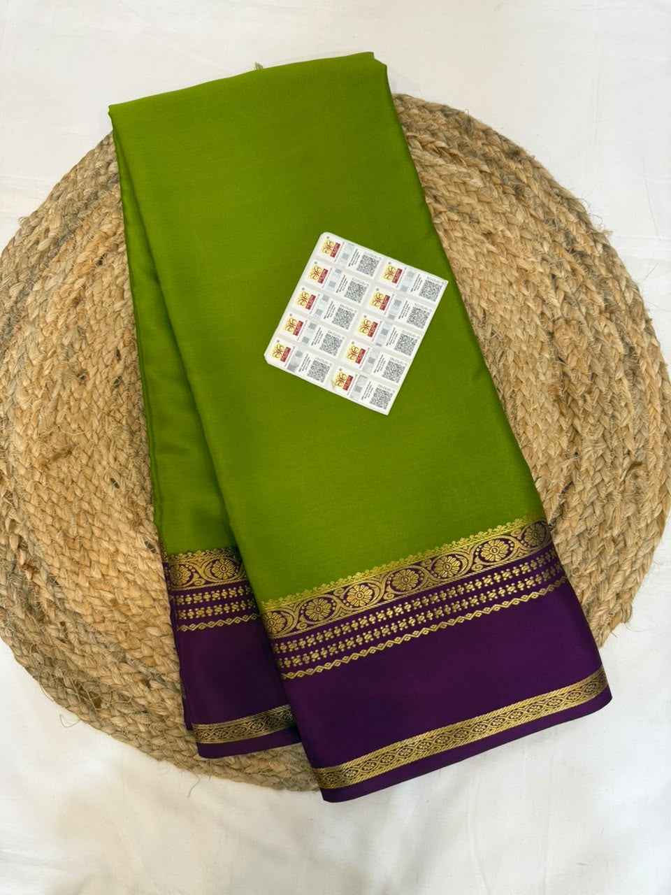 Mysore silk sarees contrast pattern
