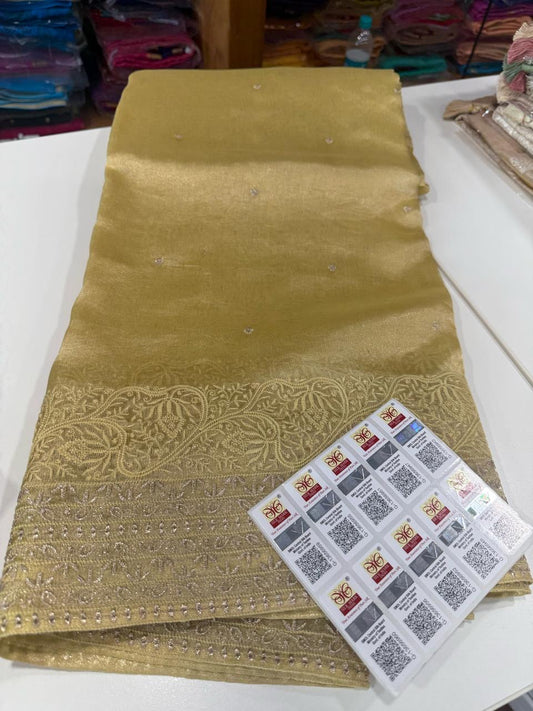 Pure tissue organza sarees
